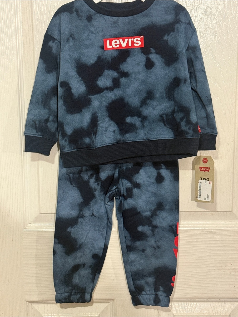 Levi's Kids Navy and Black Tie-Dye Sweatpants